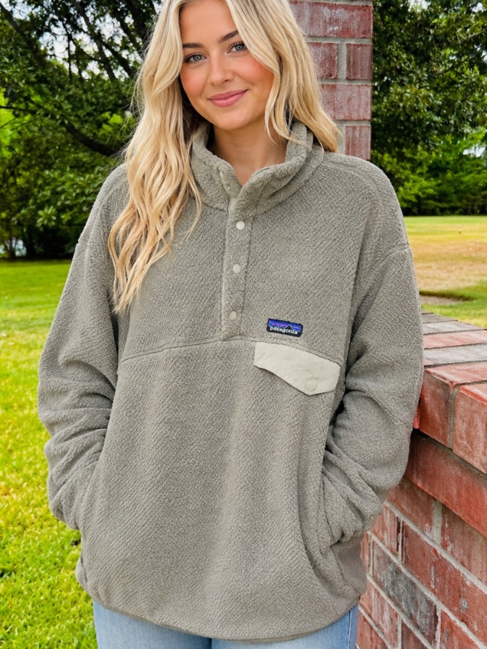 Patagonia Gray Fleece Pullover